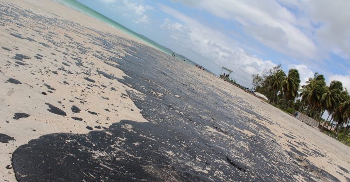 MARAGOGI- A Praia de Antunes foi a mais atingida pelo o óleo do petróleo até o momento.
