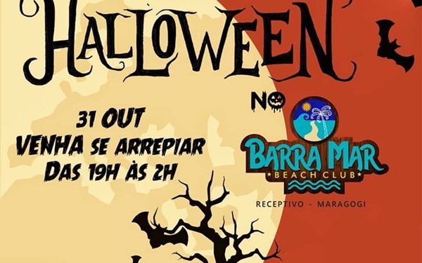 MARAGOGI- Barra Mar Beach Club promoverá festa de Halloween e disponibilizará transporte gratuito para os maragogienses.
