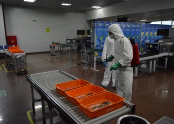 Aeroporto Internacional Zumbi dos Palmares passa por ação de desinfecção