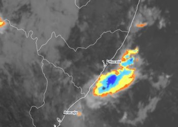 Sala de Alerta emite novo aviso meteorológico para ocorrência de pancadas de chuva no Litoral, Baixo São Francisco e Zona da Mata