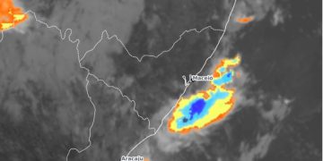 Sala de Alerta emite novo aviso meteorológico para ocorrência de pancadas de chuva no Litoral, Baixo São Francisco e Zona da Mata