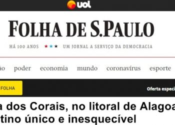 Maragogi é destaque na Folha de São Paulo por suas belezas naturais