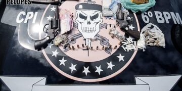 MARAGOGI- Em Barra Grande, homens são presos com armas, cocaína a maconha