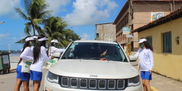 Saneape faz campanha contra o novo coronavírus em Maragogi.