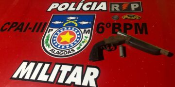 MARAGOGI – Seis indivíduos trocam tiros com policiais em Barra Grande; espingarda calibre “12” é apreendida.
