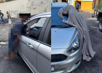 Homem morre em pé, encostado em carro, e cena assusta moradores