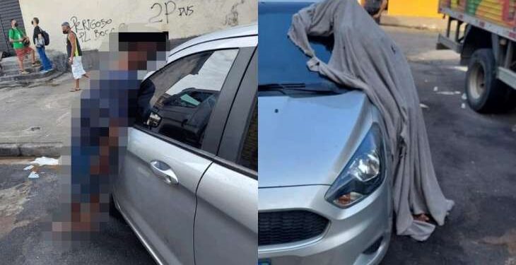 Homem morre em pé, encostado em carro, e cena assusta moradores